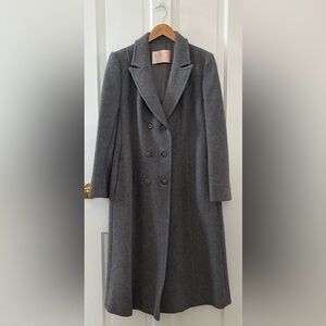 Pendleton 100% Virgin Wool Midi Double Breasted Gray Coat Vintage Style LIKE NEW